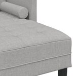 Canapé d'angle 3 places vidaXL Gris Nuage 160 cm Tissu