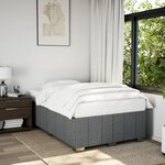 vidaXL Cadre de lit sans matelas gris foncé 120x190 cm tissu