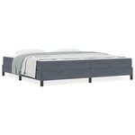 vidaXL Lit boxspring avec matelas Gris foncé 200 x 210 cm Velours