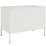 vidaXL Meubles TV 2 Pièces blanc 68x39x50 5 cm acier