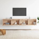 vidaXL Armoires murales 2 Pièces 100x30x35 cm Bois de pin massif