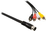 Cable Valueline DIN M vers 4 x RCA F 1m
