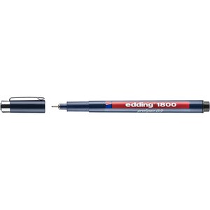 Feutre Fin de Précision 1800 Noir Pointe Fine (0.3) 0 35 mm EDDING