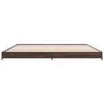vidaXL Cadre de lit sans matelas chêne marron 200x200 cm