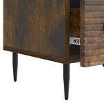 vidaXL Meuble TV Chêne fumé 147 x 34 5 x 30 cm Bois d'ingénierie