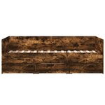 vidaXL Lit de jour avec tiroirs chêne fumé 90x190 cm bois d'ingénierie