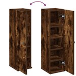 vidaXL Meuble de salle de bain avec porte-rouleau chêne fumé