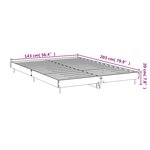 vidaXL Cadre de lit sonoma gris 140x200 cm bois d'ingénierie