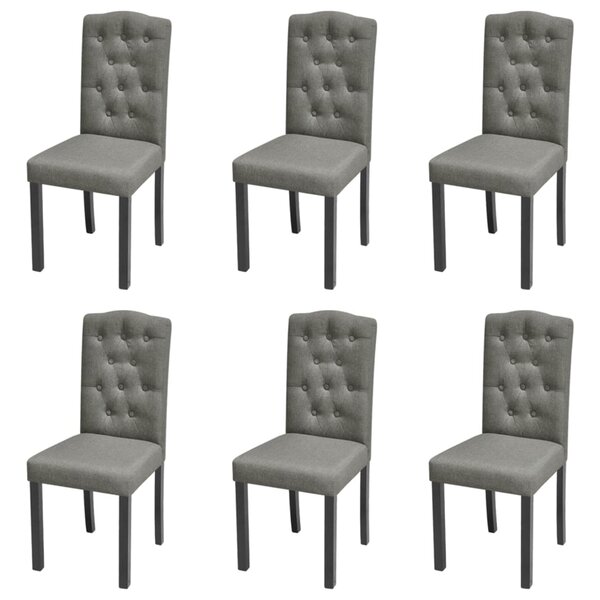 vidaXL Chaises à manger lot de 6 gris tissu