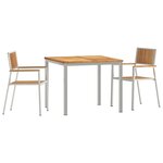 vidaXL EnsembledeRepasdeJardin Marron TeckMassif