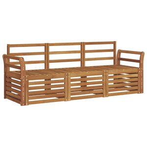 vidaXL Ensembles de canapés 3 pc Naturel Bois d'Acacia Massif