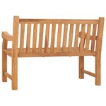 vidaXL Banc de jardin avec coussin 120 cm Bois de teck massif