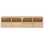 vidaXL Meubles TV muraux 2 Pièces chêne sonoma 60x30x30cm bois ingénierie
