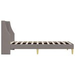 vidaXL Cadre de lit avec tête de lit Taupe 100 x 200 cm tissu