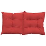 vidaXL Coussins de chaise de jardin à dossier bas lot de 2 rouge