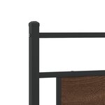 vidaXL Cadre de lit en métal sans matelas chêne marron 193x203 cm