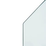 vidaXL Plaque de verre pour cheminée hexagonale 100x50 cm