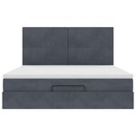 VidaXL Cadre de lit ottoman avec matelas gris foncé 180x200cm velours
