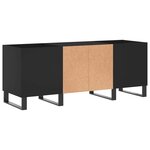 vidaXL Armoire à disques noir 121x38x48 cm bois d'ingénierie