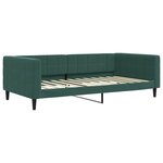 vidaXL Lit de jour et gigogne et matelas vert foncé 100x200 cm velours