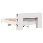 vidaXL Lit bibliothèque sans matelas blanc 140x190 cm bois pin massif