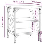 vidaXL Table d'appoint Chêne marron 40x42x50 cm Bois d'ingénierie