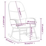 vidaXL Chaise à bascule Blanc crème Tissu