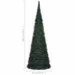 vidaXL Sapin de Noël artificiel pré-éclairé avec guirlandes vert 180cm