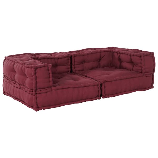 vidaXL Canapé modulaire 2 places marron 140x70x36 tissu