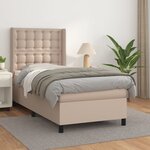 vidaXL Sommier à lattes de lit avec matelas Cappuccino 80x200 cm