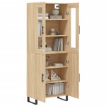 vidaXL Buffet haut Chêne sonoma 69 5x34x180 cm Bois d'ingénierie
