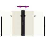 vidaXL Auvent latéral rétractable crème 200x1000 cm