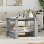 vidaXL Table basse Gris Sonoma 72 x 50 x 50 cm Bois d'ingénierie