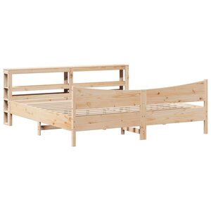 vidaXL Cadre de lit avec tête de lit 200x200 cm Bois de pin massif