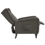 vidaXL Fauteuil inclinable Gris foncé Velours