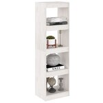 vidaXL Bibliothèque/Séparateur de pièce Blanc 40x30x135 5cm Pin massif