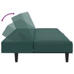 vidaXL Ensemble de canapés 2 Pièces vert foncé velours
