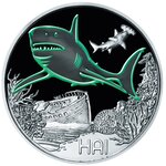 Pièce de monnaie 3 euro Autriche 2018 – Requin