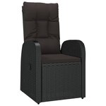 vidaXL Ensemble à manger de jardin 9Pièces coussins noir résine tressée
