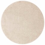 vidaXL Tapis Shaggy Anti-dérapant Crème 120 x 120 cm PP