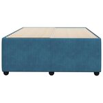 vidaXL Cadre de lit bleu 120x190 cm velours