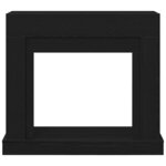 VidaXL Cadre de cheminée chêne noir 100x30x87 5 cm bois d'ingénierie