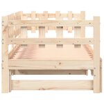 vidaXL Lit coulissant sans matelas 2x(80x200) cm Bois massif