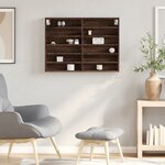 vidaXL Armoire à vitrine chêne marron 80x8 5x58 cm bois d'ingénierie