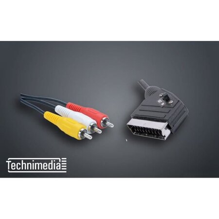 TECHNIMEDIA 9165TM28 Câble péritel / 3 RCA - 1m50