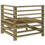 vidaXL Canapé d'angle de jardin bois de pin imprégné