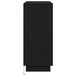 Buffet vidaXL avec LED en chêne noir 90x32x75 cm en bois d'ingénierie