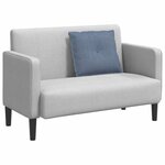 vidaXL Coussin de Dos Bleu 60 x 50 cm Tissu en velours côtelé