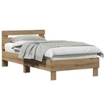 vidaXL Cadre de lit Chêne artisanal 193 x 95 x 88 cm Chêne Massif