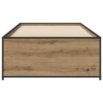 vidaXL Cadre de lit Chêne artisanal 80 x 200 cm Bois d'ingénierie
